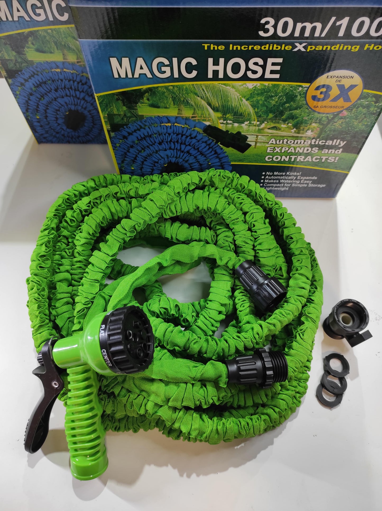 MANGUERA EXTENSIBLE (VERDE) 30 MT